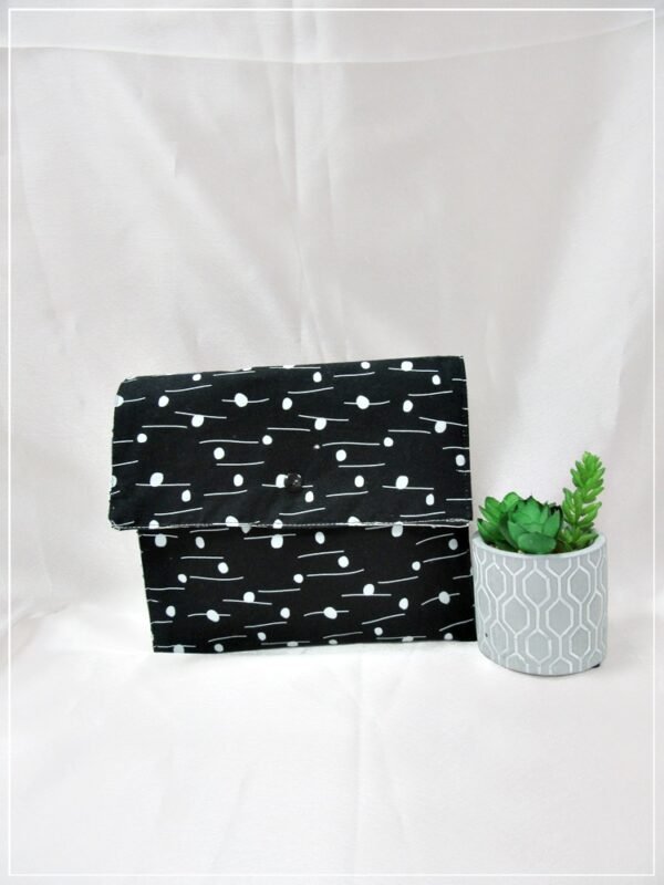 Trousse "Trio" black & white, trousse de toilette ou accessoires de couture